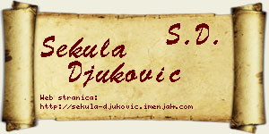 Sekula Đuković vizit kartica